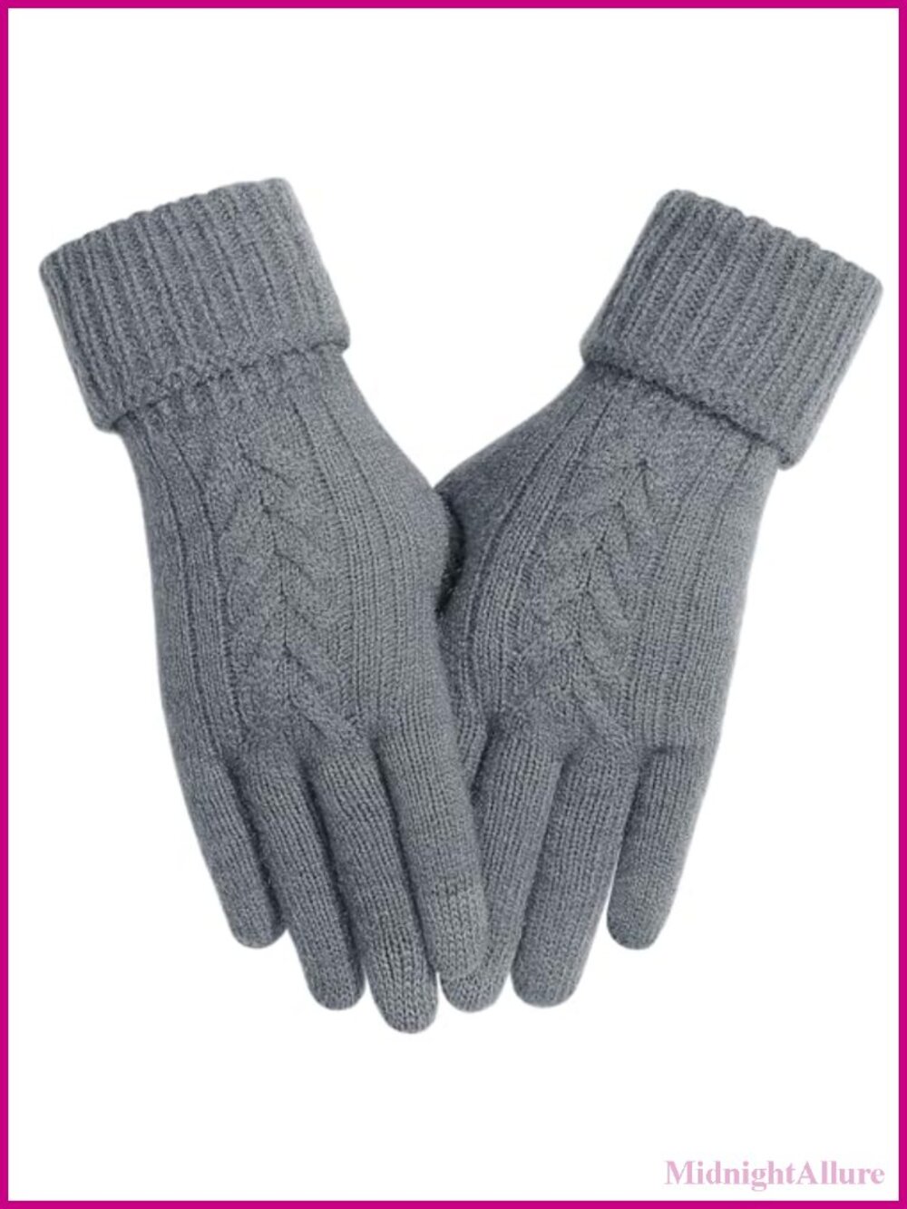 Womens Winter Gloves Touch Screen Knit Acrylic One Size Warm Cold Weather